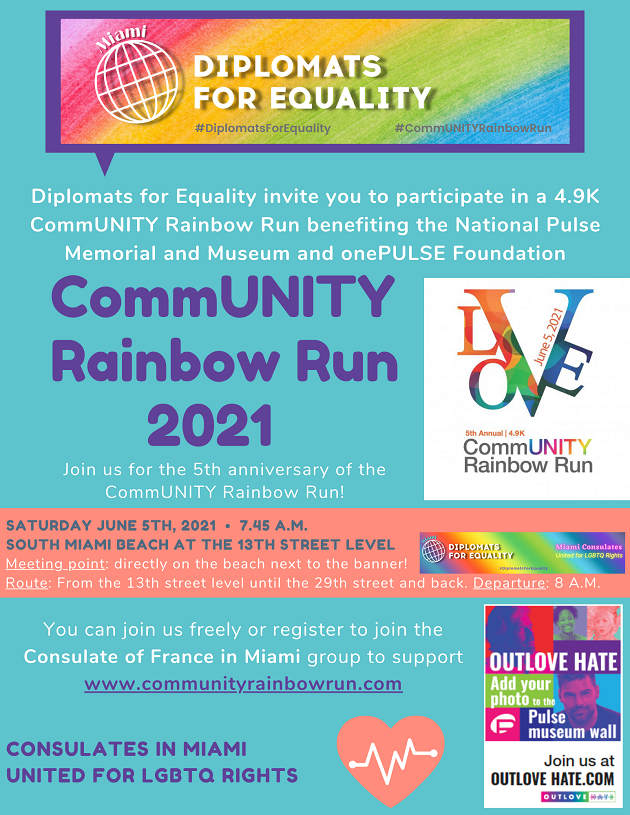CommUNITY Rainbow run 2021 MiamiFlorida Jean European Center
